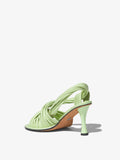 Back 3/4 image of PIPE SLINGBACK SANDALS - 90mm in Light/Pastel Green