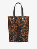 Front image of Leopard Printed Haircalf North South Tote in LEOPARD