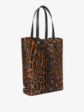 Side image of Leopard Printed Haircalf North South Tote in LEOPARD