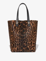 Back image of Leopard Printed Haircalf North South Tote in LEOPARD