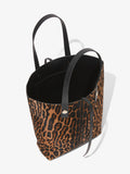 Interior image of Leopard Printed Haircalf North South Tote in LEOPARD