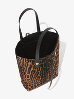 Interior image of Leopard Printed Haircalf North South Tote in LEOPARD