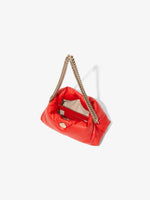 Aerial image of Small Puffy Chain Tobo Bag in SCARLET