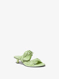 Front 3/4 image of PIPE SLIDE SANDAL - 40mm in Light/Pastel Green