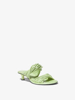 Front 3/4 image of PIPE SLIDE SANDAL - 40mm in Light/Pastel Green