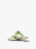 Back 3/4 image of PIPE SLIDE SANDAL - 40mm in Light/Pastel Green