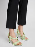 Image of model wearing PIPE SLIDE SANDAL - 40mm in Light/Pastel Green