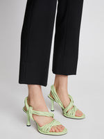 Image of model wearing PIPE SLIDE SANDAL - 40mm in Light/Pastel Green