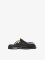 Side image of SQUARE LOAFER MULE in Black