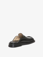 Back 3/4 image of SQUARE LOAFER MULE in Black