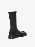 Back 3/4 image of SQUARE LOAFER STRETCH BOOT in Black