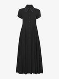 Still Life image of Lightweight Crepe Buttoned Dress in BLACK