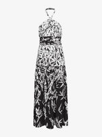 Still Life image of Dégradé Floral Halter Dress in BLACK/WHITE MULTI