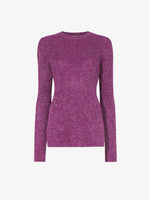 Still Life image of Lurex Crewneck Sweater in MAGENTA/SILVER