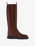 Front image of Square Riding Boots in Dark Brown