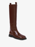 3/4 Front image of Square Riding Boots in Dark Brown