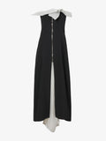 Still Life image of Matte Viscose Crepe Strapless Dress in BLACK