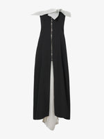 Still Life image of Matte Viscose Crepe Strapless Dress in BLACK