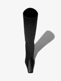 Aerial image of Satin Trap Boots in Black