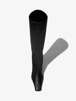 Aerial image of Satin Trap Boots in Black