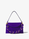 Front image of Suede Braid Bag in DARK INDIGO SUEDE