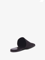 Back 3/4 image of TRAP SLIPPERS in Black