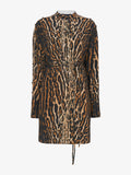 Still Life image of Leopard Crepe De Chine Shirt Dress in BROWN MULTI