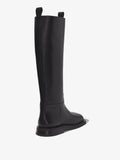 3/4 Back image of Square Riding Boots in Black