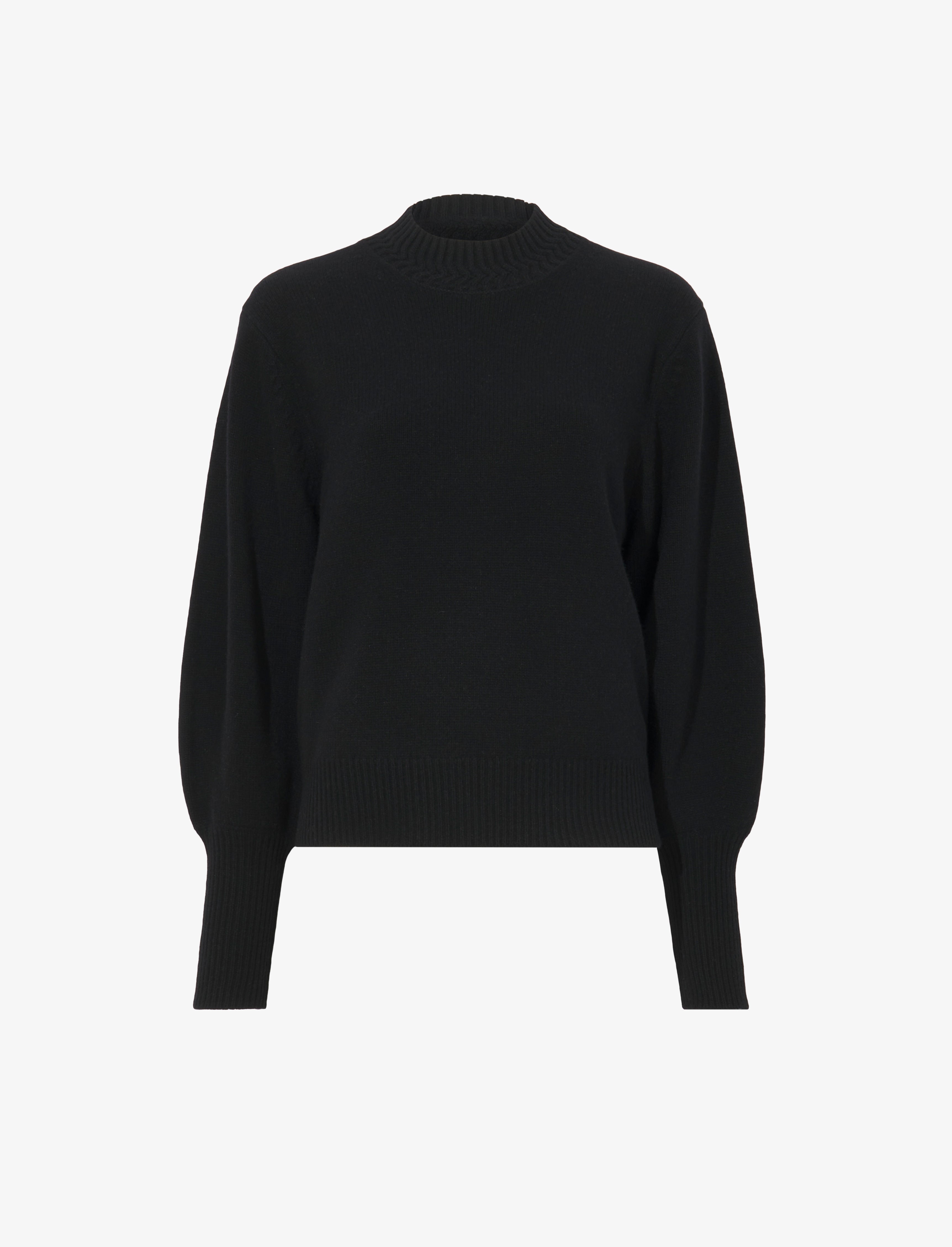 Balloon sleeve black jumper best sale