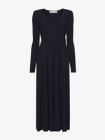 Still Life image of Matte Crepe Wrap Dress in BLACK