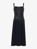 Still Life image of Drop Waist Faux Leather Dress in BLACK