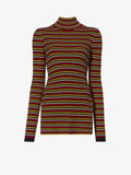 Still Life image of Stripe Knit Turtleneck in VERMILLION MULTI