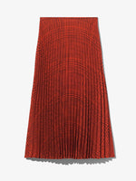 Still Life image of Pleatable Crepe Midi Skirt
 in VERMILLION/BLACK