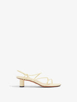 Front image of Sculpt Sandals in Light/Pastel Yellow