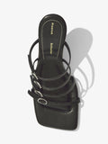 Aerial image of Square Sandals in BLACK