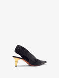 3/4 Back image of Spike Slingback Pumps in BLACK