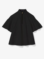 Still Life image of Poplin Pintuck Top in BLACK