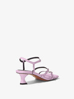 3/4 Back image of Square Sandals - 50MM in Light/Pastel Purple