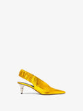 Front image of Spike Slingback Pumps in Gold