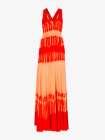 Still Life image of Viscose Knit Tie Dye Dress in ORANGE MULTI