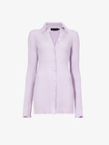 Still Life image of Velvet Rib Knit Shirt in LIGHT LAVENDER