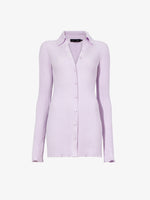 Still Life image of Velvet Rib Knit Shirt in LIGHT LAVENDER