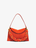 Front image of Suede Braid Bag in TOMATO