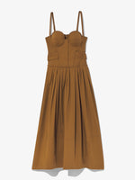 Still Life image of Poplin Bustier Dress in TOBACCO