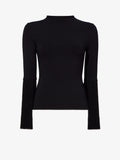 Still Life image of Matte Viscose Knit Fringe Sweater in BLACK