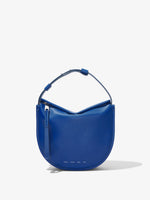 Front image of Medium Baxter Leather Bag in COBALT