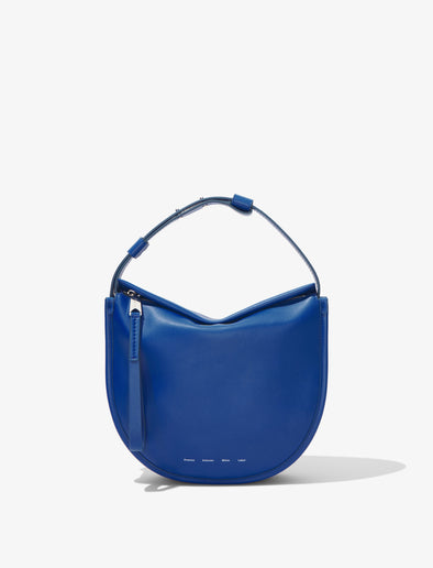 Front image of Medium Baxter Leather Bag in COBALT