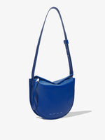 Side image of Medium Baxter Leather Bag in COBALT