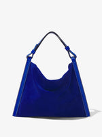 Front image of Minetta Suede Bag in COBALT