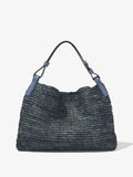 Back image of Minetta Raffia Bag in dove grey